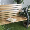 Holzbank aus Tannenholz und Stahl 120x58x83 cm Kovek Rabatte