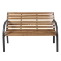 Holzbank aus Tannenholz und Stahl 120x58x83 cm Kovek Sales
