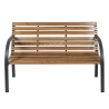 Holzbank aus Tannenholz und Stahl 120x58x83 cm Kovek Sales