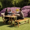 Klappbare 2-Sitzer Bank aus Akazienholz 104x61x90cm Bali Lagerbestand