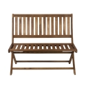 Klappbare 2-Sitzer Bank aus Akazienholz 104x61x90cm Bali Angebot