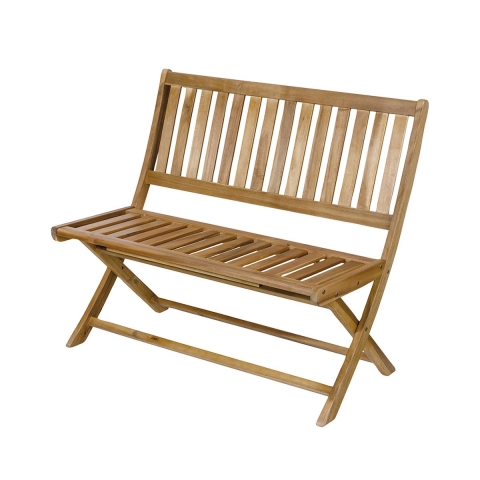 Klappbare 2-Sitzer Bank aus Akazienholz 104x61x90cm Bali Aktion