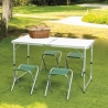 Camping-Koffertisch-Set mit 4 klappbaren Hockern Pic-Quick Verkauf