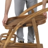 Servierwagen mit zwei Ebenen, Rollen, Akazienholz Bali Rabatte