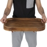Servierwagen mit zwei Ebenen, Rollen, Akazienholz Bali Katalog