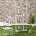 Klappbares Metallregal mit 4 Ebenen, 60,5x28xh.167cm, weiß, Ravun Verkauf