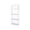 Klappbares Metallregal mit 4 Ebenen, 60,5x28xh.167cm, weiß, Ravun Aktion