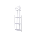 Angoliera 4 ripiani richiudibile in ferro 49x33xh.167cm bianco Alba Aktion