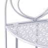 Klappbares Eckregal aus Metall, 3 Ebenen, 49x33xH127cm, Weiß, Veska Katalog