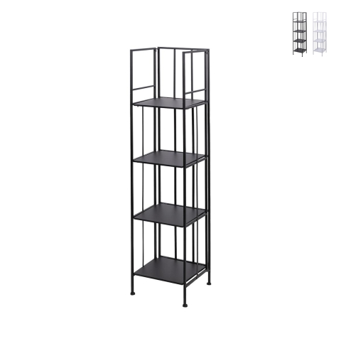 Scaffale da esterno slim 4 ripiani in ferro battuto richiudibile Nuvia Aktion