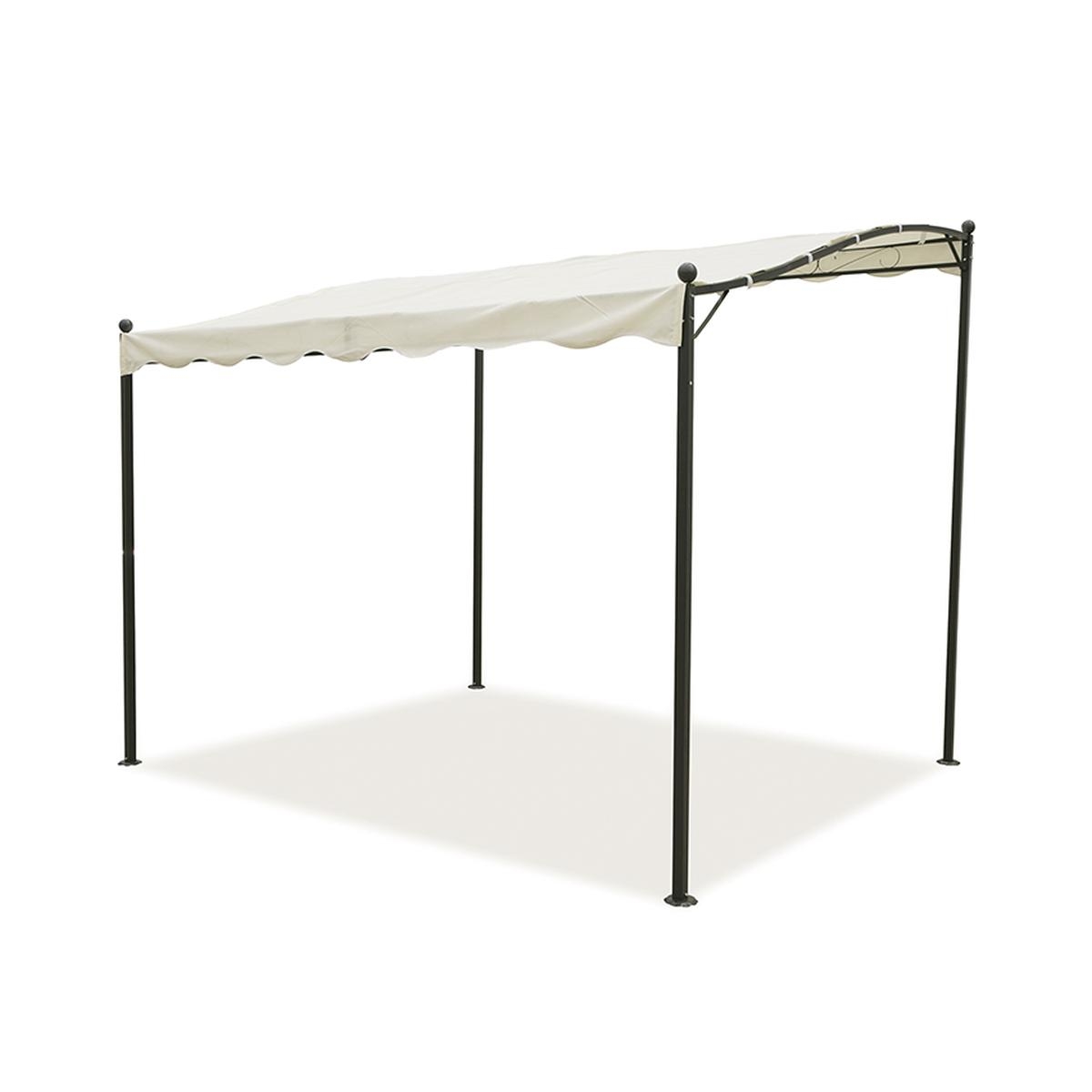 Gazebo a veranda idrorepellente 3x2,5m in ferro ecrù Sarnok