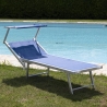 Garten- und Strandliege aus Aluminium mit Sonnendach Riccione Sales