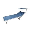 Garten- und Strandliege aus Aluminium mit Sonnendach Riccione 