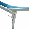 Garten- und Strandliege aus Aluminium mit Sonnendach Riccione 