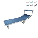 Garten- und Strandliege aus Aluminium mit Sonnendach Riccione Angebot