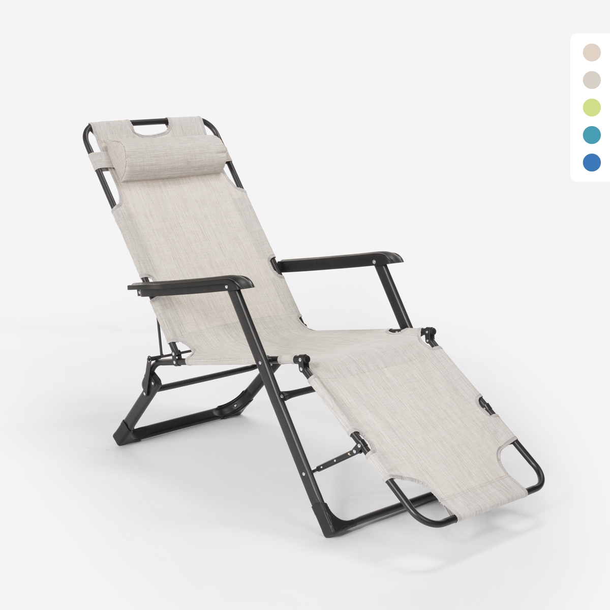 Klappstrand- und Gartenliegestuhl mit Mehreren Positionen Zero Gravity Emily Lux