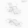 2er Set Liegestühle Strandliegen Sonnenliegen klappbar für Garten und Strand Emily Lux Zero Gravity 