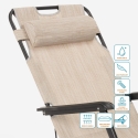 2er Set Liegestühle Strandliegen Sonnenliegen klappbar für Garten und Strand Emily Lux Zero Gravity 