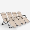 4er Set Liegestühle Strandliegen Sonnenliegen faltbar für Garten Emily Lux Zero Gravity 