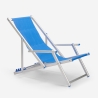 2er Set Strandliegen Liegestühle Sonnenliegen mit Armlehnen aus Aluminium Riccione Gold Lux 