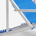 2er Set Strandliegen Liegestühle Sonnenliegen mit Armlehnen aus Aluminium Riccione Gold Lux 