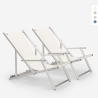 2er Set Strandliegen Liegestühle Sonnenliegen mit Armlehnen aus Aluminium Riccione Gold Lux Katalog