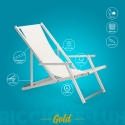 4er Set Liegestühle Sonnenliegen Strandliegen mit Armlehnen aus Aluminium klappbar Riccione Gold Lux Kauf