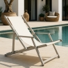 4er Set Liegestühle Sonnenliegen Strandliegen mit Armlehnen aus Aluminium klappbar Riccione Gold Lux Angebot