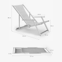 4er Set Liegestühle Sonnenliegen Strandliegen mit Armlehnen aus Aluminium klappbar Riccione Gold Lux 