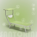 professionelle Strandliege Liegestuhl Sonnenliege aus Aluminium Santorini 