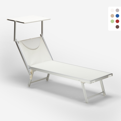 professionelle Strandliege Liegestuhl Sonnenliege aus Aluminium Santorini Aktion