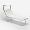 professionelle Strandliege Liegestuhl Sonnenliege aus Aluminium Santorini 