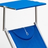 professionelle Strandliege Liegestuhl Sonnenliege aus Aluminium Santorini 
