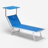 professionelle Strandliege Liegestuhl Sonnenliege aus Aluminium Santorini 