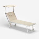 professionelle Strandliege Liegestuhl Sonnenliege aus Aluminium Santorini 