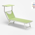professionelle Strandliege Liegestuhl Sonnenliege aus Aluminium Santorini 