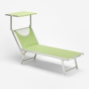 professionelle Strandliege Liegestuhl Sonnenliege aus Aluminium Santorini 