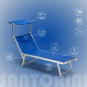 2er Set Liegestühle Strandliegen Sonnenliegen aus Aluminum Santorini 