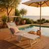 2er Set Liegestühle Strandliegen Sonnenliegen aus Aluminum Santorini Sales