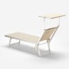 2er Set Liegestühle Strandliegen Sonnenliegen aus Aluminum Santorini 