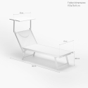 2er Set Liegestühle Strandliegen Sonnenliegen aus Aluminum Santorini 