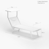 2er Set Liegestühle Strandliegen Sonnenliegen aus Aluminum Santorini 