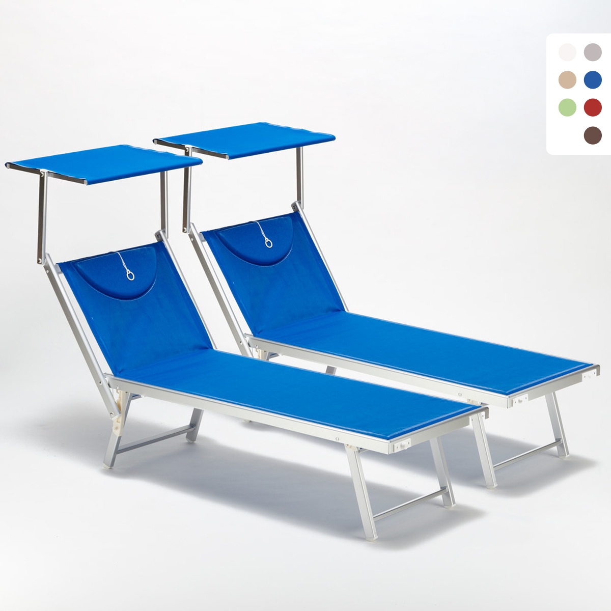 2er Set Liegestühle Strandliegen Sonnenliegen aus Aluminum Santorini Eigenschaften 2er Set Liegestühle Strandliegen Sonnenliegen aus Aluminum Santorini Eigenschaften
