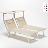 2er Set Liegestühle Strandliegen Sonnenliegen aus Aluminum Santorini Aktion
