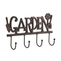 Wandhaken aus Gusseisen mit 4 Haken Garden Verkauf