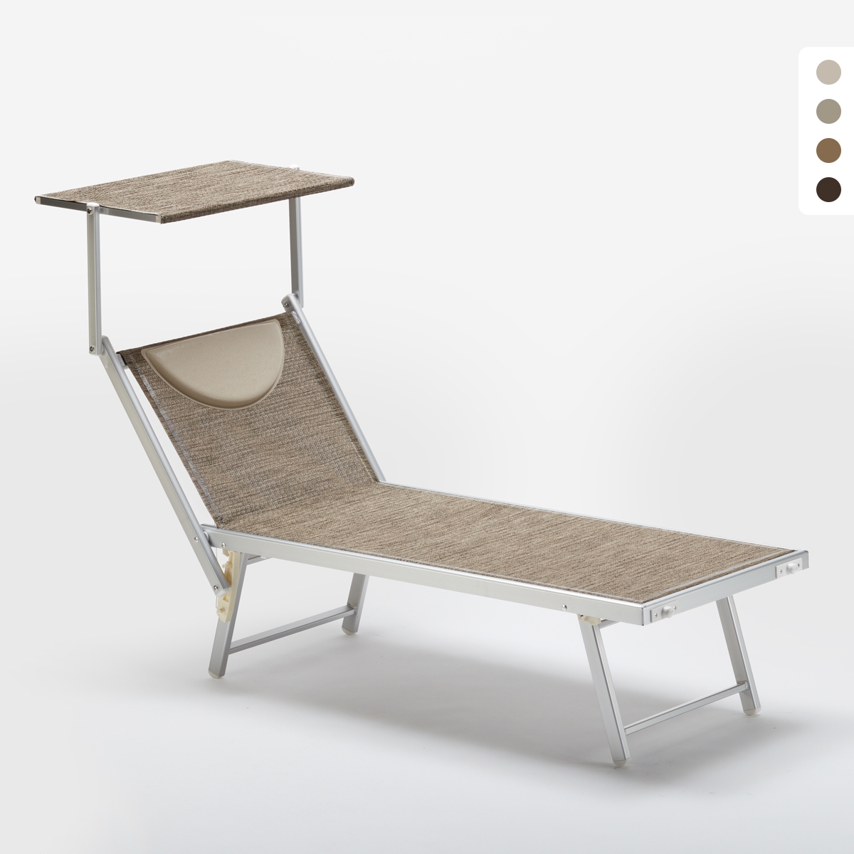 Liegestuhl Strandliege Sonnenliege aus Aluminium Santorini Limited Edition