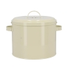 Vintage-Komposteimer aus Blech mit Aktivkohlefilter Lagerbestand