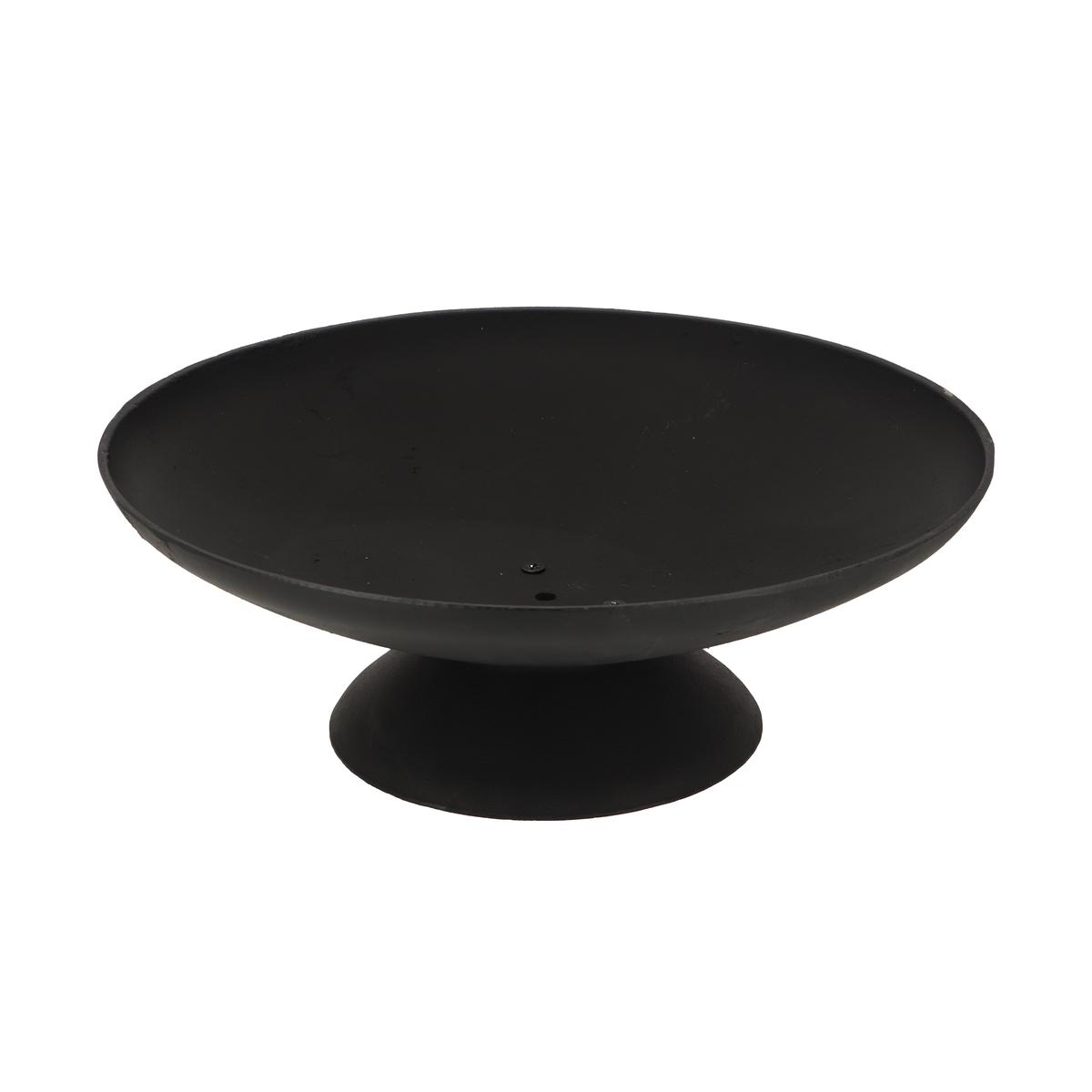 Runder schwarzer Garten-Feuerkorb aus Gusseisen, 50 cm