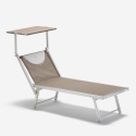 2er Set Liegestühle Strandliegen Sonnenliegen aus Aluminium für den Strand Santorini Limited Edition 