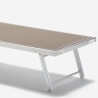 2er Set Liegestühle Strandliegen Sonnenliegen aus Aluminium für den Strand Santorini Limited Edition 